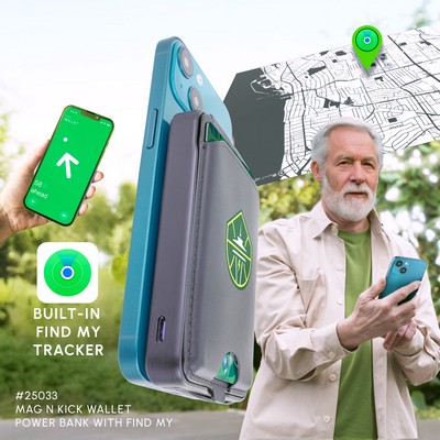Mag-N-Kick™ Wallet Power Bank with Find My