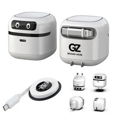 Wall Charger With Retractable Cable